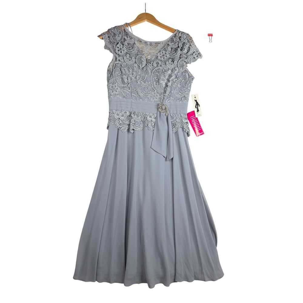 New Emma Street Formal Wear Midi Dress size 6 Gray